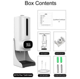 K9 Pro Plus Thermometer Liquid Soap Dispenser, 1200ml (Tripod Included)