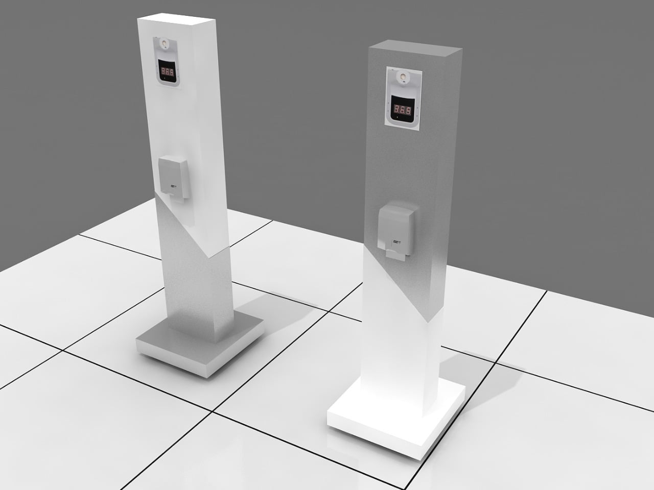 Automatic Gel Dispenser and Thermometer Totem - SANITITUNEL