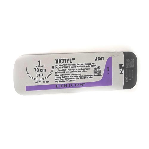Vicryl Cierre 1 70cm Ct-1 1/2 36 Mm Sobre