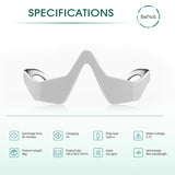 Masajeador DC-BeNat para rejuvenecimiento y relajación facial con luz roja para los ojos.